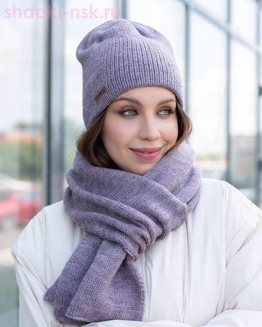 LS 52 PL 52 Комплект женский флис (колпак+шарф) (56-58)