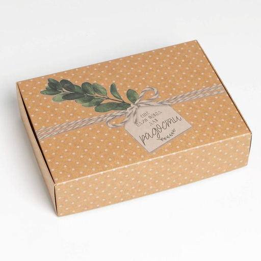 Коробка подарочная складная крафтовая, упаковка, «Эко», 21 х 15 х 5 см