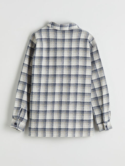 Ekose Erkek ?ocuk Gabardin G?mlek