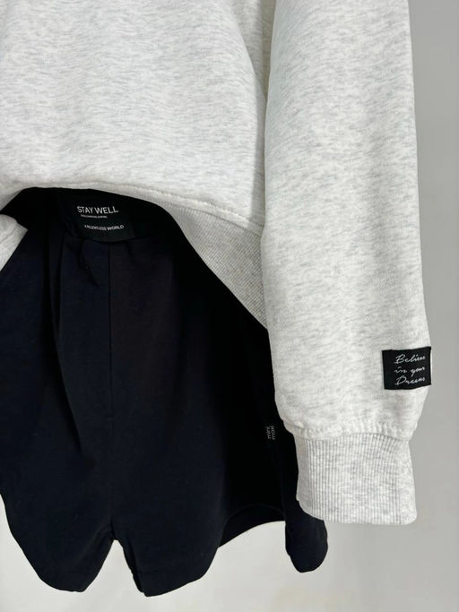 Свитшот для девочки 22-7633 св.серый - Mini maxi фото 7