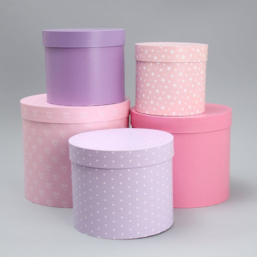 Набор коробок 5 в 1, упаковка подарочная, «Паттерн», 13×14 ‒ 19.5×22 см