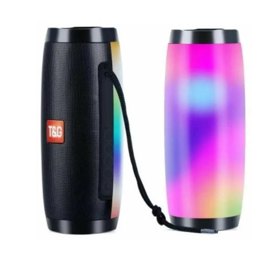 Портативная беспроводная Bluetooth-колонка с подсветкой и музыкой, FM-радио