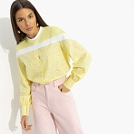 Свитшот комбинированный, Всплеск эмоций (yellow) - Charutti фото 16