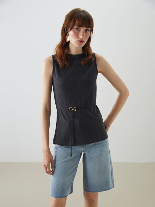 Bisiklet Yaka Kad?n Triko Atlet