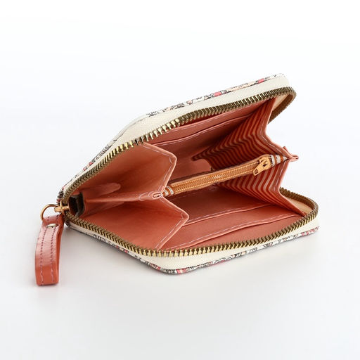 Кошелёк женский на молнии с ремешком, белый