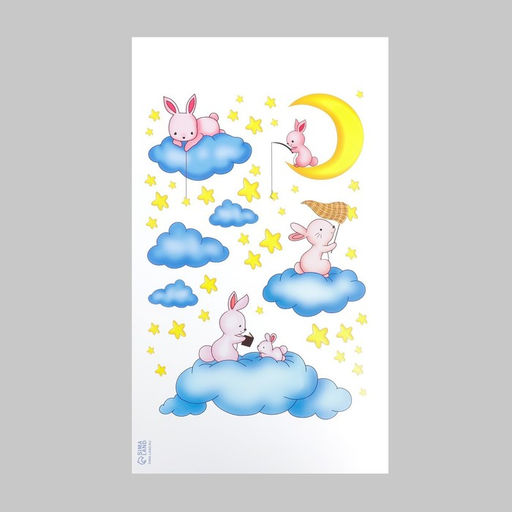 Интерьерная наклейка «Зайки», 30×50 см