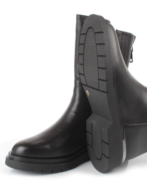 Z4228M BLACK Полусапоги зимние женские (натуральная кожа, натуральный мех) - Фабричный китай фото 15