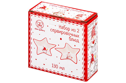 Блюдо сервировочное 2 пр. 130 мл 14*14*3,5 см Весёлые гномики - Elan gallery фото 27