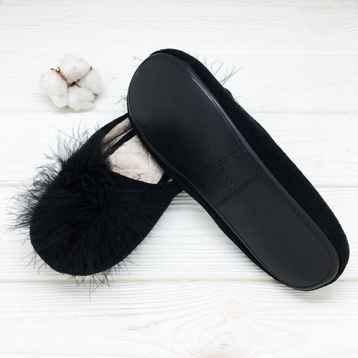 Тапочки Пушистики чёрные - Halluci фото 5