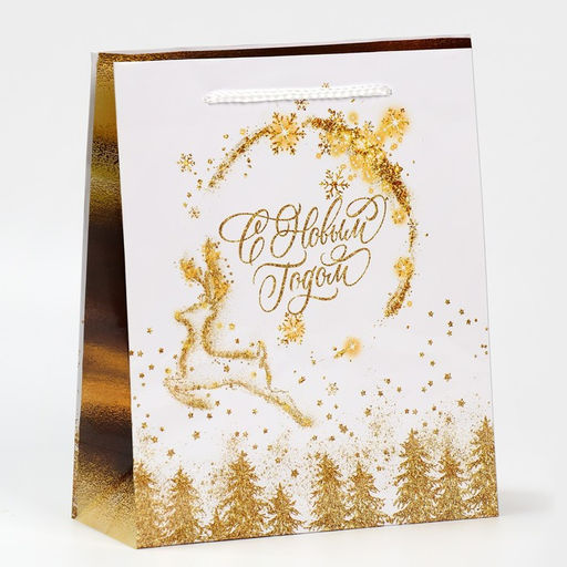 Пакет ламинированный вертикальный Золотая вьюга, ML 21 25 8 см - Доступные радости фото 3