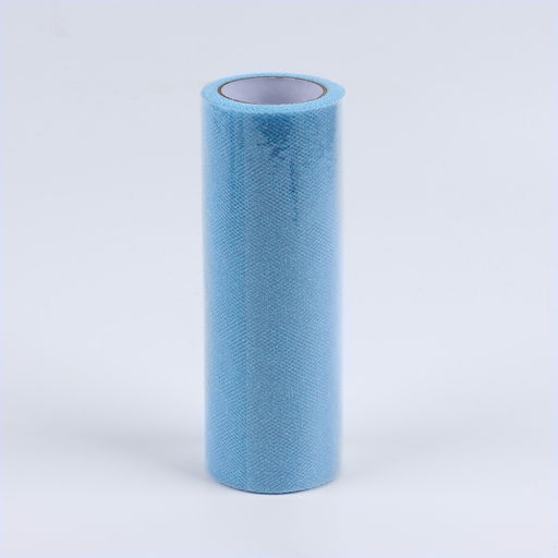 Фатин с глиттером, 15 см, 9±0.5 м, 11±1 г/м², голубой №07