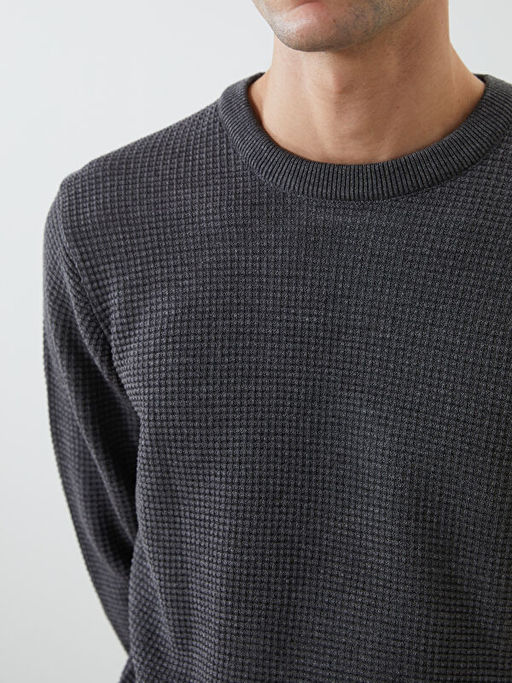 Bisiklet Yaka Erkek Triko Kazak