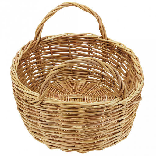 Корзинка плетеная №2 34х25х10см, овальная, глубокая, дно и стенки из ивовой лозы, с ручками, ручное плетение (Россия) - Домашняя мода фото 3
