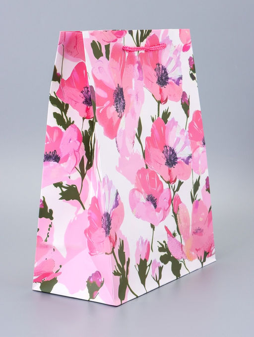 Цена за 2 шт. Пакет подарочный ламинированный Весна 26?12?32 см