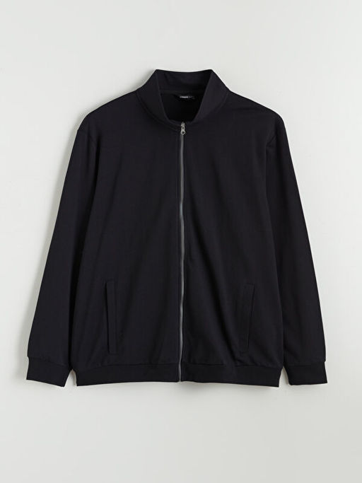 Dik Yaka Erkek Fermuarl? Sweatshirt