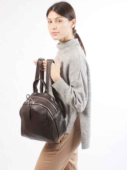 LACCOMA рюкзак НИ77295-коричневый натуральная кожа