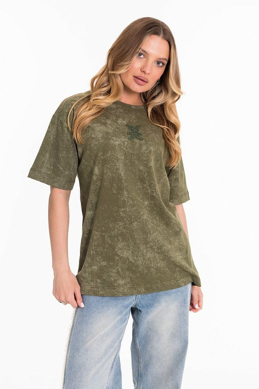 Футболка М324234Тд хаки - Елена фото 2