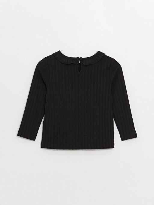 Bisiklet Yaka Uzun Kollu K?z Bebek Ti??rt