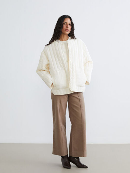 Bisiklet Yaka Oversize Kad?n Mont