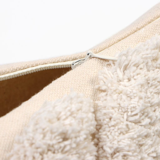 Наволочка декоративная Этель Бохо, 45х45 см, цвет молочный, 100% хлопок  фото 3