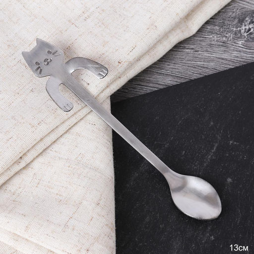 Ложка чайная сребро Котик / MJ028 /уп 400/Новогодняя - ГалеонТрейд фото 3