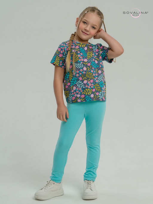 Костюм Мун розовые колокольчики-мятный - Sovalina фото 3