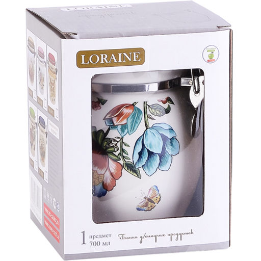 30790 Банка для сыпучих 700мл Летний букет дол/металл LR (х36) - Mayer&boch фото 4