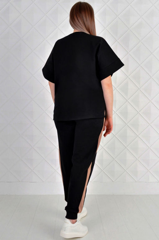 Арт. 2354 Костюм с брюками женский 52-60 (5 шт) Цвет:верх- черно-кэмел, низ- черно-кэмел - Калинка фото 27