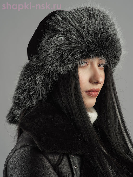 Норд кролик/чернобурка Ушанка женская (56-58)