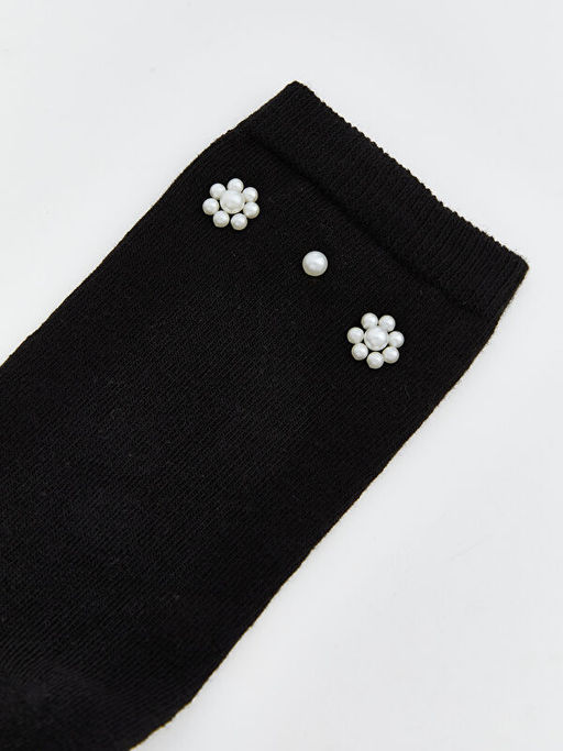 Boncuk ??lemeli Kad?n Soket ?orap