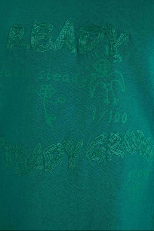 Футболка Comfort Fit с круглым вырезом и короткими рукавами с принтом - Defacto фото 4