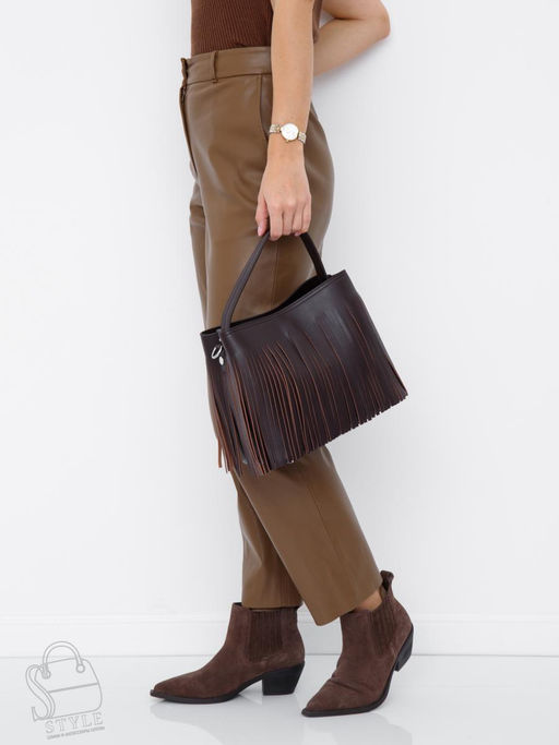 Сумка женская кожаная 2385-1Y coffee Polina&Eiterou  в Новосибирске