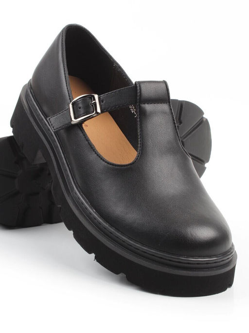 06-DLG02-1 BLACK Туфли женские (натуральная кожа)