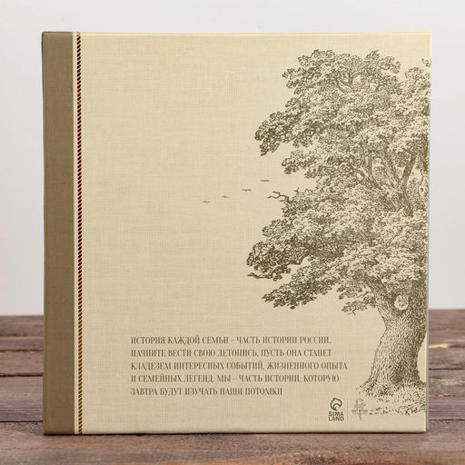Родословная книга с рамкой под фото «Семейная», 21.5×23.7 см.