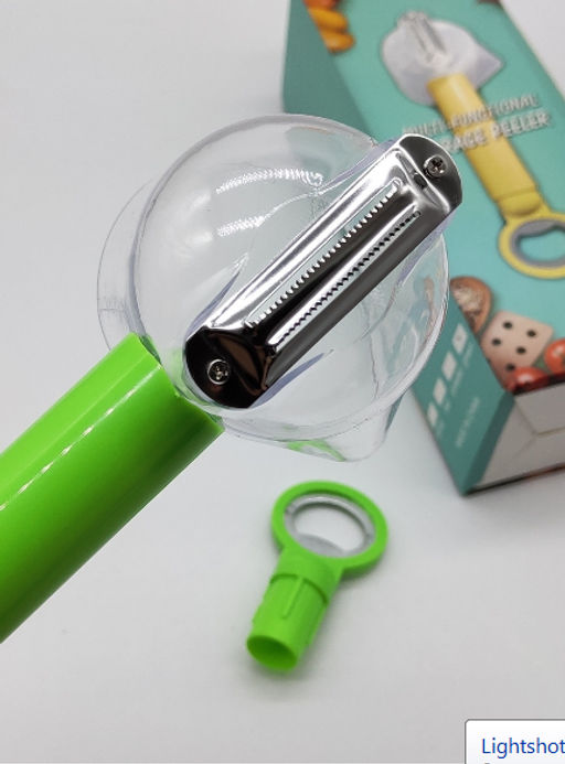 Овощечистка для чистки овощей и фруктов нержавеющая сталь, с контейнером - Buro фото 2