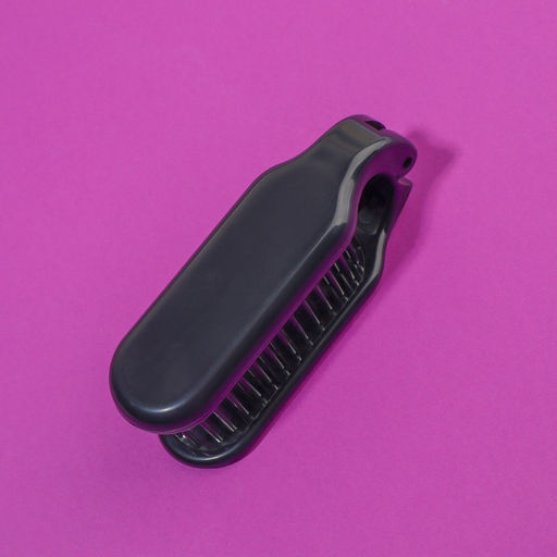 Расчёска массажная, складная, с зеркалом, 3×10 см, цвет чёрный