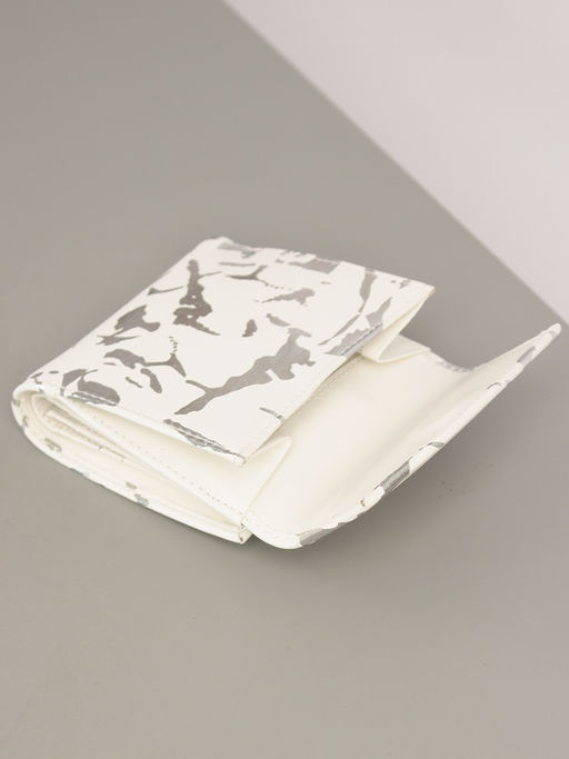 LACCOMA кошелек LA-2080-белый-серебристый натуральная кожа фото 6