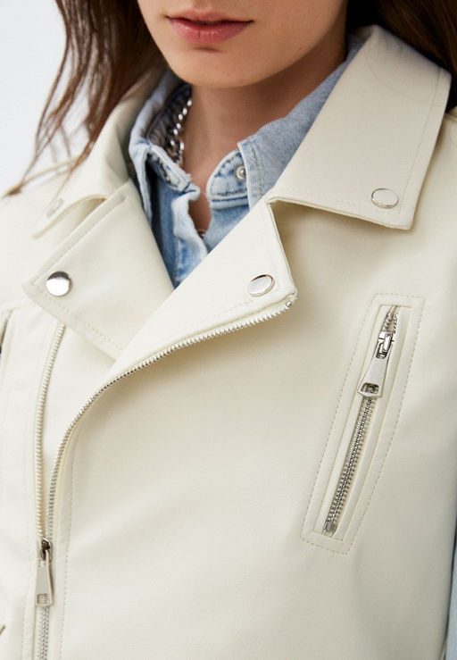 Жилет из экокожи молочного оттенка - Incity фото 10