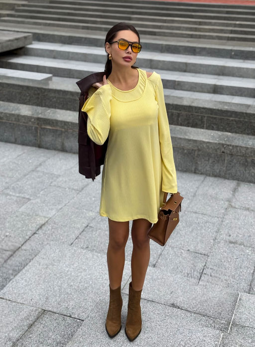 Платье AURA 3306-176 сливочное масло