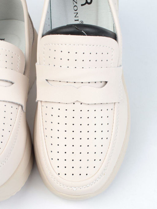 03-SD4-1D BEIGE Полуботинки женские (натуральная кожа) - Фабричный китай фото 10