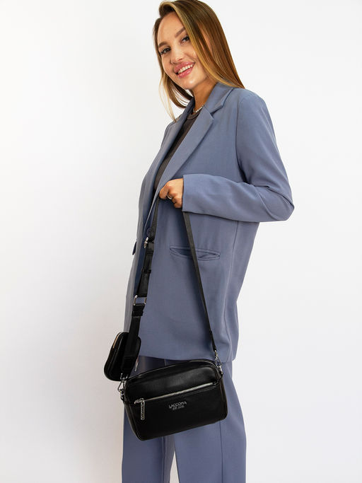 LACCOMA сумка Y1533-1K-черный эко кожа полиэстр  фото 2