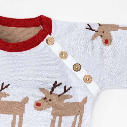 Комбинезон вязаный Крошка Я Оленята, рост 68 см фото 6