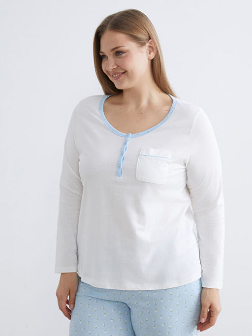 B?y?k Beden U Yaka Kad?n Pijama Tak?m?