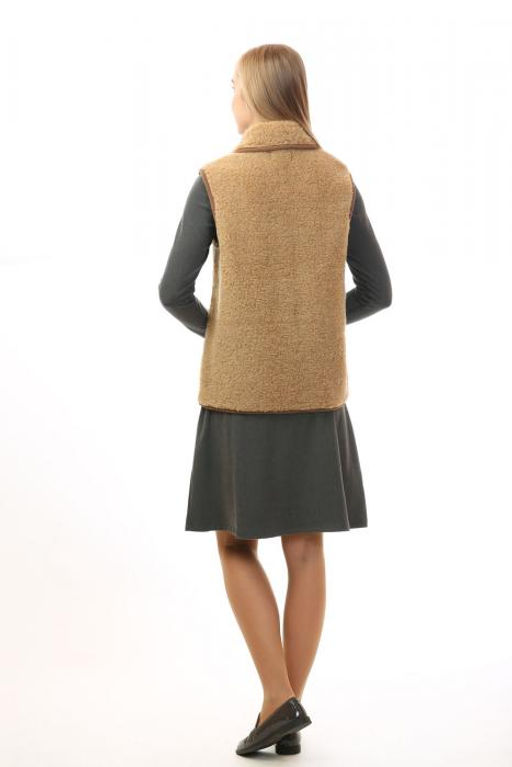 Жилет арт.1217-11/пуг.воротник ТАРА Камель - Altro фото 4