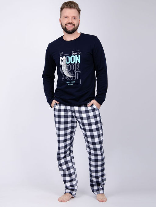 Пижама Луна футер с начёсом, трикотаж - Малина фото 9