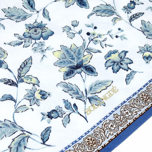 "Япония-2033" Полотенце махровое 34х78см, плотность 300гр/м2, 100% хлопок, "Гжель", синий, Bolangde (Китай)