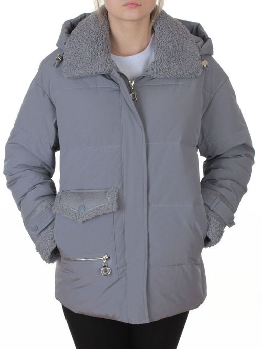 23210 GRAY/LT. BLUE Куртка зимняя женская (150 гр. био-пух)