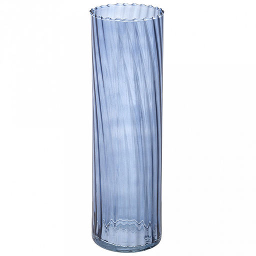 Ваза для цветов стеклянная "Иберетта" 3,81л, д12см, h40см, средняя, форма "цилиндр", "Черничный Прованс" (Россия)