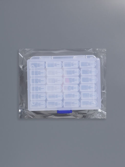 Органайзер для хранения мелочей, 24 баночки, 13×10×3.5 см, прозрачный