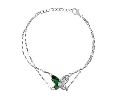 Браслет, малахит прес., МЦВА376